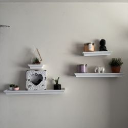 White Floating Shelves