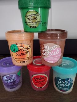Pink body scrubs / each separate