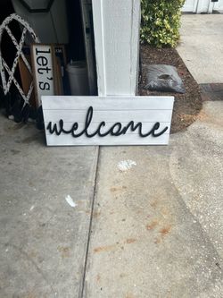 Welcome sign