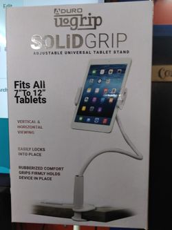 Solid grip tablet stand available