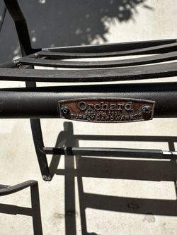 Patio bistro glider set, cast aluminum, 3 piece”