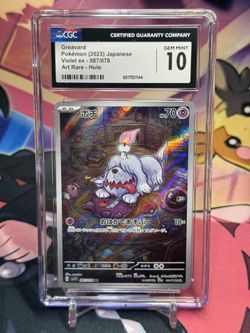 2023 Pokemon Japanese Sv1V-Violet Ex 087 078 Greavard Art Rare CGC 10