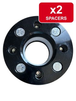 Titan Wheel Accessories Black Wheel Spacers Adapters Pack of 2