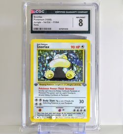 1999 Pokemon Jungle 1st Edition Snorlax Holo #11/64 CGC 8 - cash pickup at angleton no trade