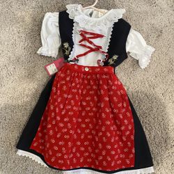 Swedish Danish Nordic National Costume Girls Toddler