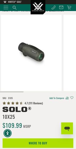Vortex Solo Monocular 10×25
