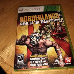 Xbox 360 Game BORDERLANDS Game Of The Year Edition 