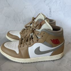 Nike Air Jordan 1 Mid Men’s Size 8 Brown DQ8426-200 Casual Shoes No Box