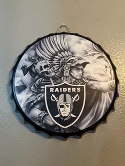 Raiders large Bottle Cap Wall Sign