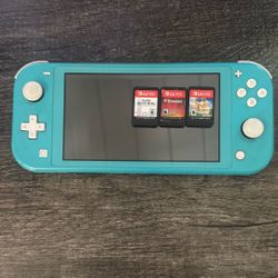 Nintendo With 3 Games And A Case 