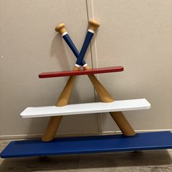 Vintage home interiors baseball shelf