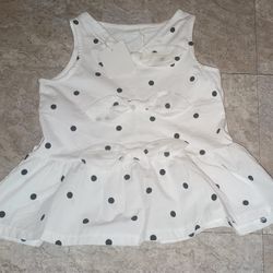 Zara Polka Dot Girls Youth Shirt New 