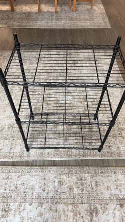Sturdy 3-Shelf Metal Wire Bookshelf, 23” W × 13” D × 30” H