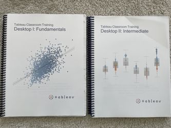 Like New!  Tableau Classroom Training Material - Desktop I And II Fundamentals Intermediate 