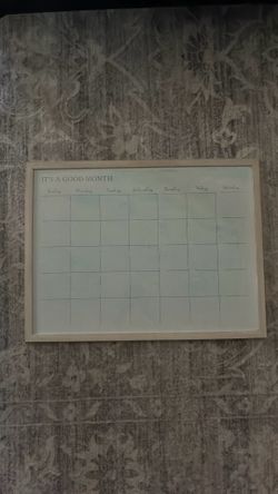 White board calendar