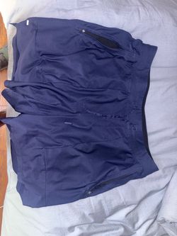 Navy Blue Athletic Skort with Zip Pockets