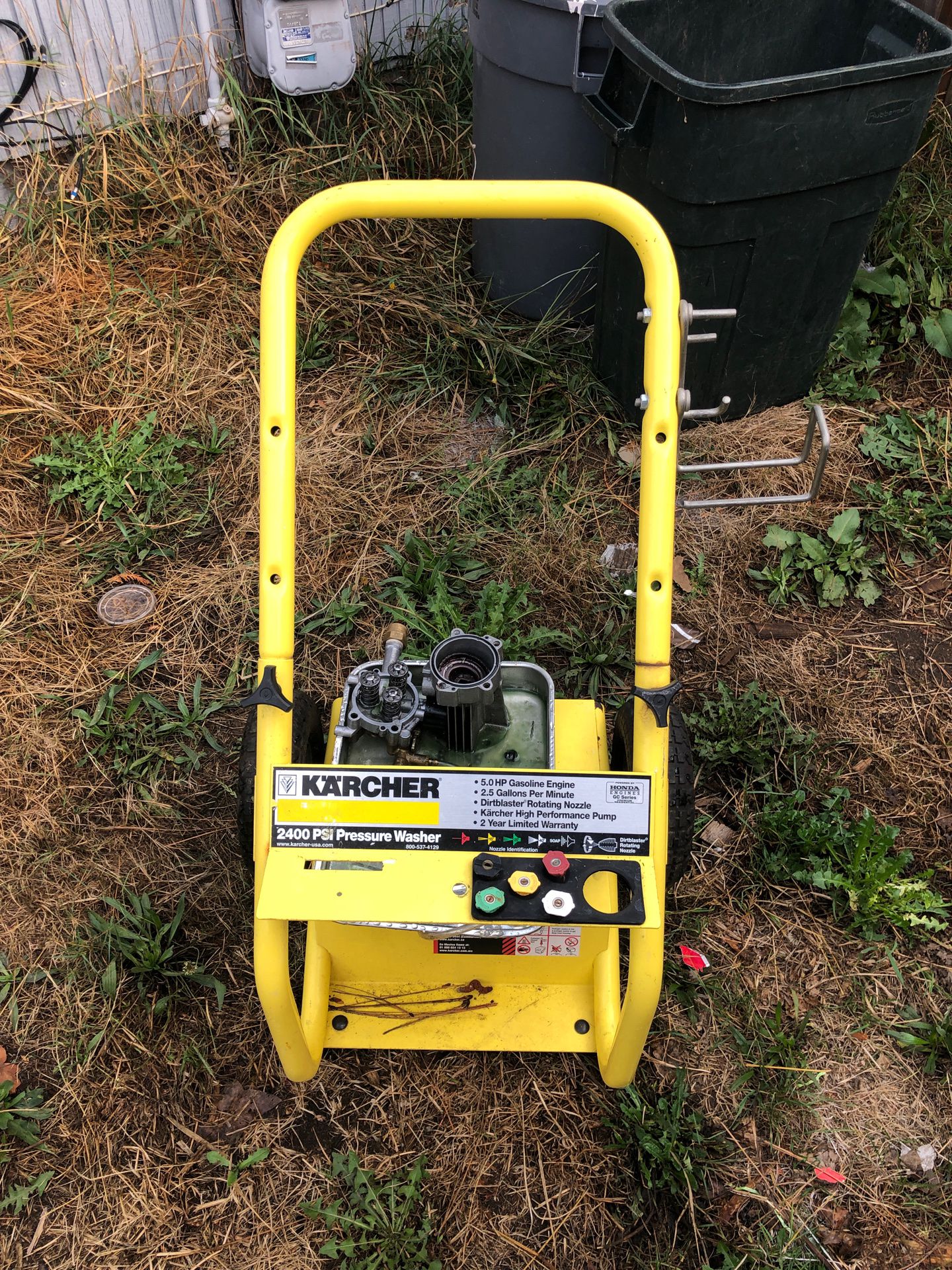 Pressure washer stand and pump