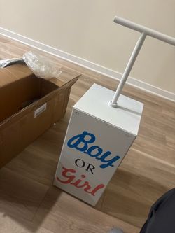 Boy or Girl Gender Reveal Box with Stand