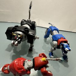  Voltron Legendary Defender or Classic combining action figures of the Black, Blue, and Red Lions