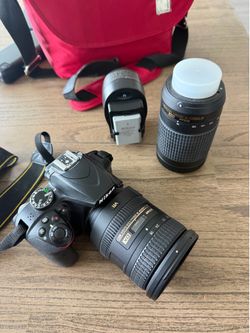 Nikon d3400 camera + 2 lenses and carrying bag