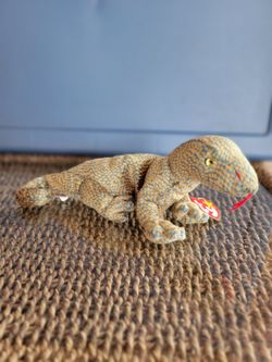 Vintage 1999 TY Beanie Baby - Scaly the Lizard - 8th Gen Tush Tag
