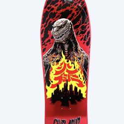 SANTA CRUZ SHIN GODZILLA KNOX FIREPIT SKATEBOARD DECK 
