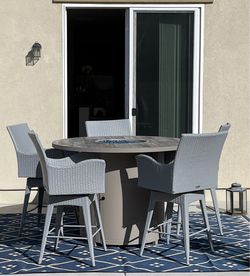 O.W. Lee 54” Dining Height Fire Pit Table — $1250 OBO