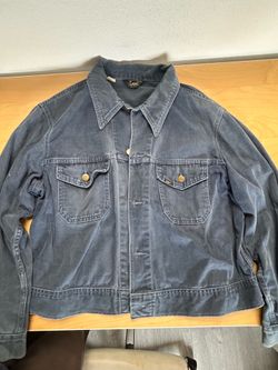 Vintage Lee USA Blue Moleskin Trucker Jacket