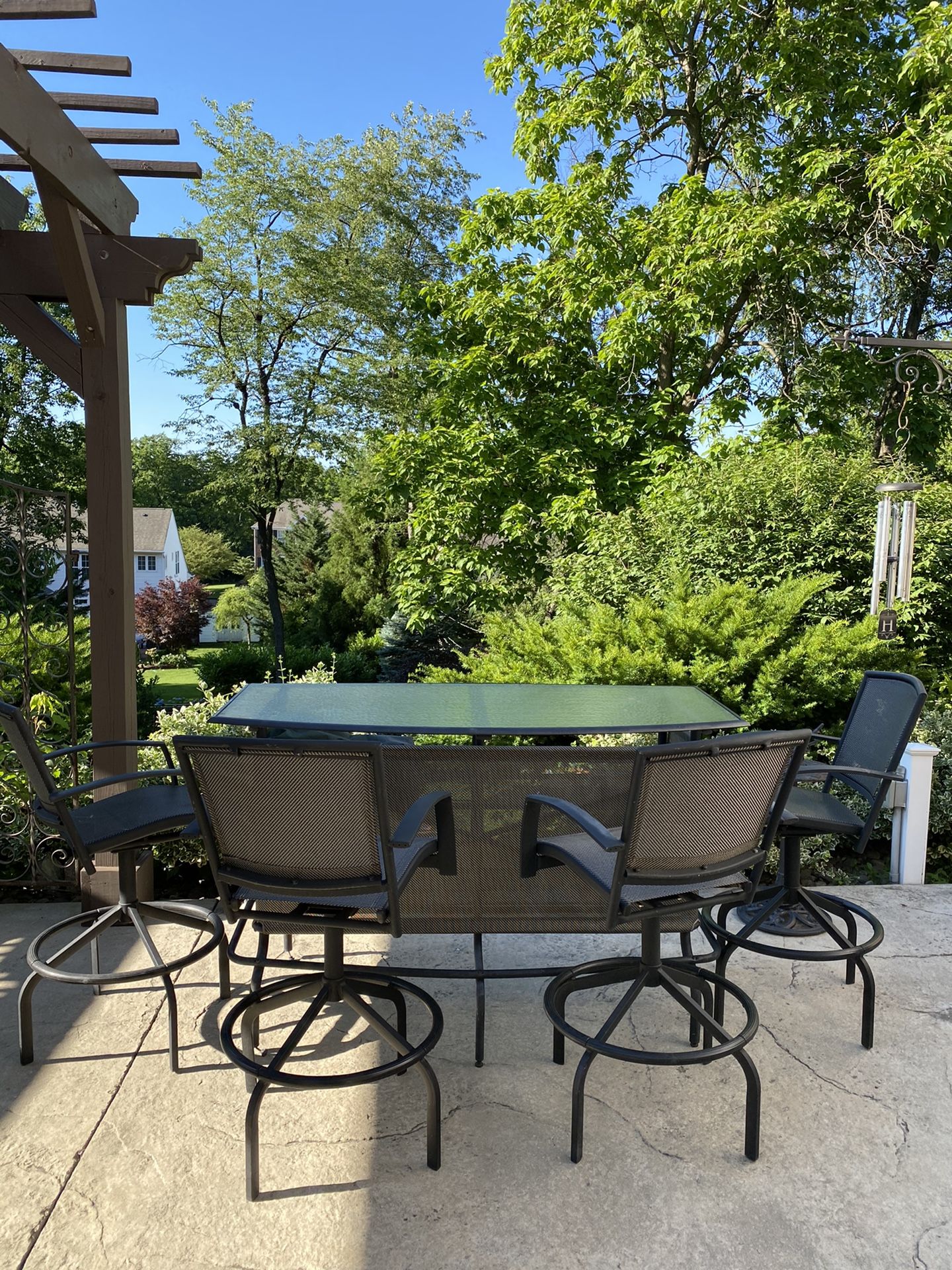 5 Piece Bar Set With Swivel Bar Stools Best Offer