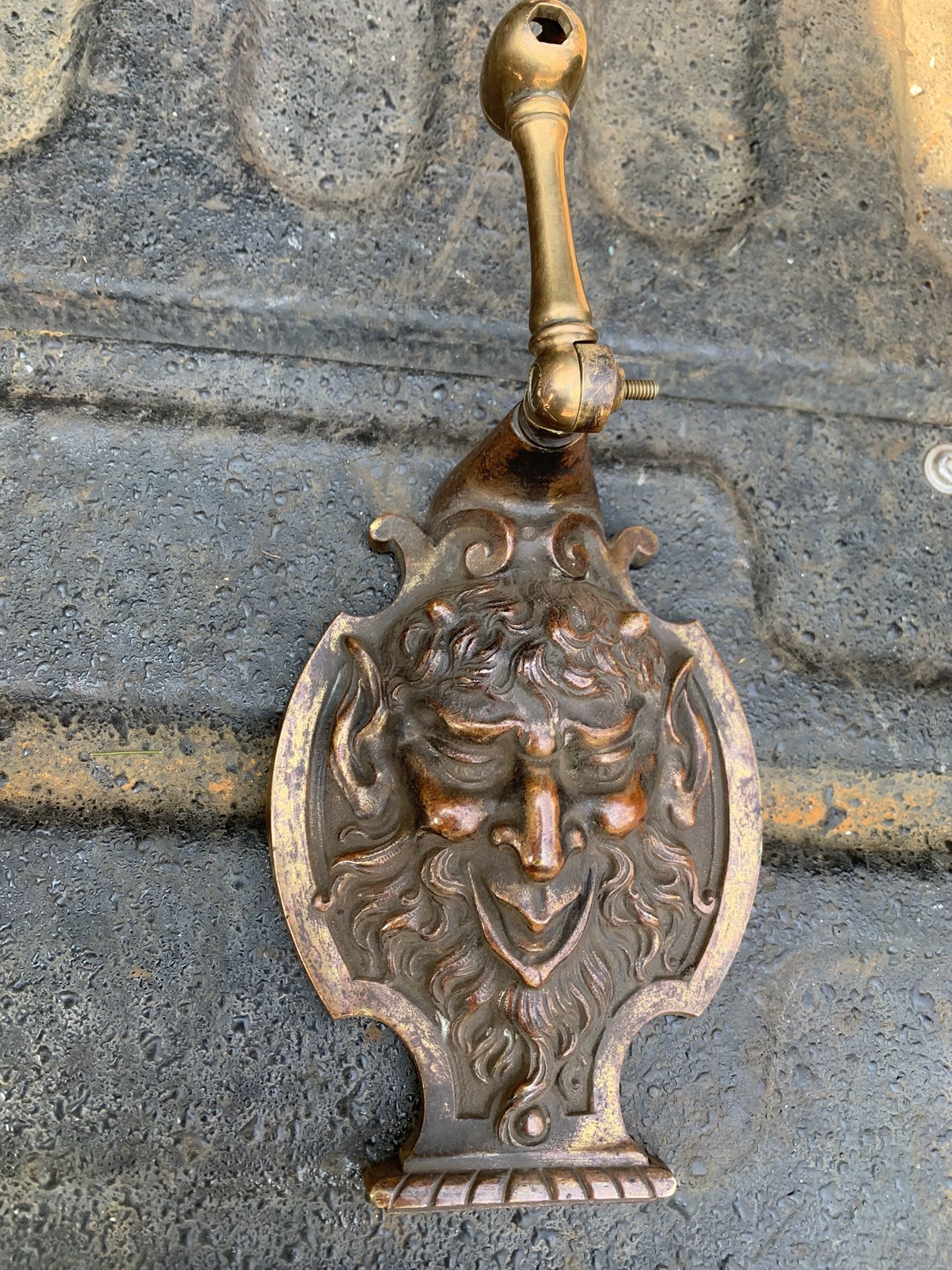 Two Solid Bronze Victorian Lamps