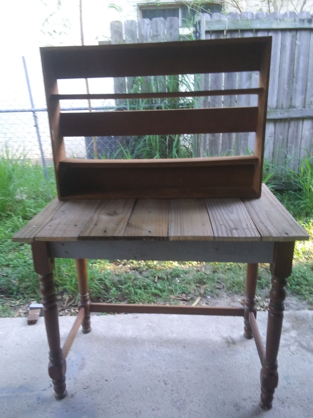 Rustic Table w/ 3 Tier Shelf*
