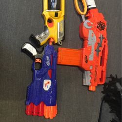Nerf Gun Used But Still Works. No Darts Come With It And No Batteries Needed.