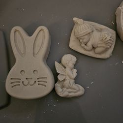 Easter Rabbit and baby bunny and Angel