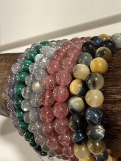 Natural Stone 6mm Natural Crystal Bracelet Quartz 