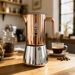 12-Cup Premium (304) Stainless Steel Stovetop Espresso Maker-Moka Pot - Induction Compatible Italian Coffee Maker, No Aluminium, No Plastic, Classic P