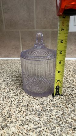 Purple Glass Jar with Lid