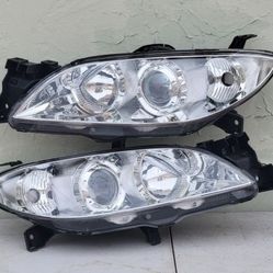 04-09 Mazda3 Projector Headlights Luces Focos Micas Faros Faroles Headlamps 