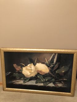 Wall art magnolia painting