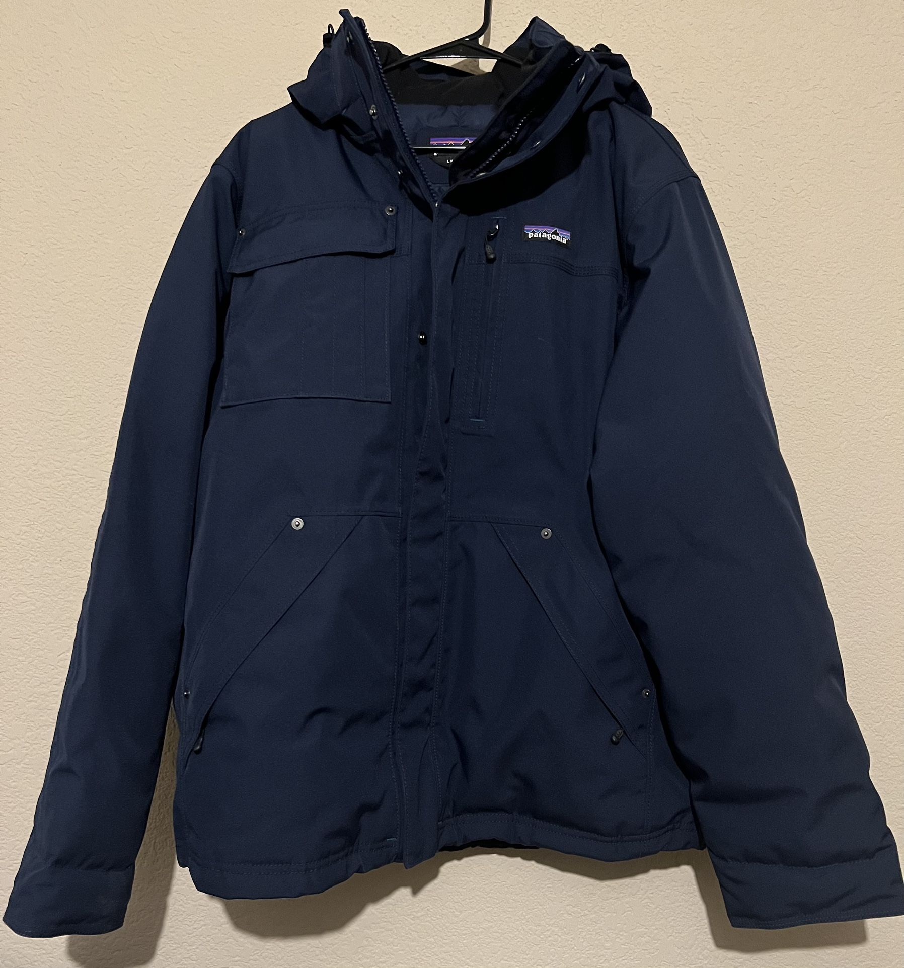 Patagonia Mens Wanaka Down H2No Jacket Navy Blue Large Waterproof Duckdown