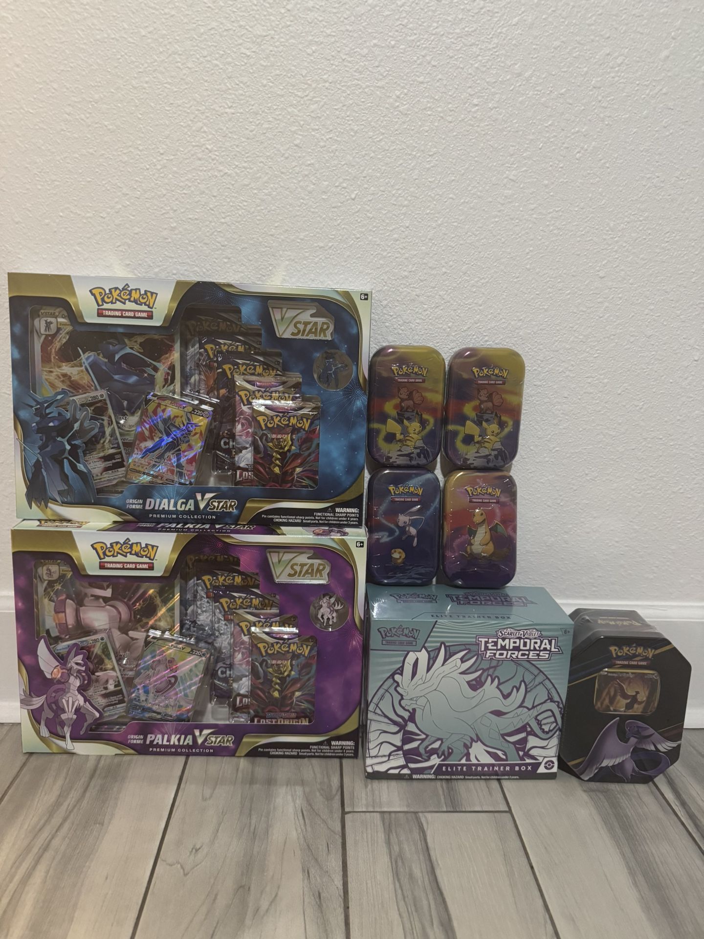 Pokemon Dialga & Palkia Vstar Box Kanto Power Tins