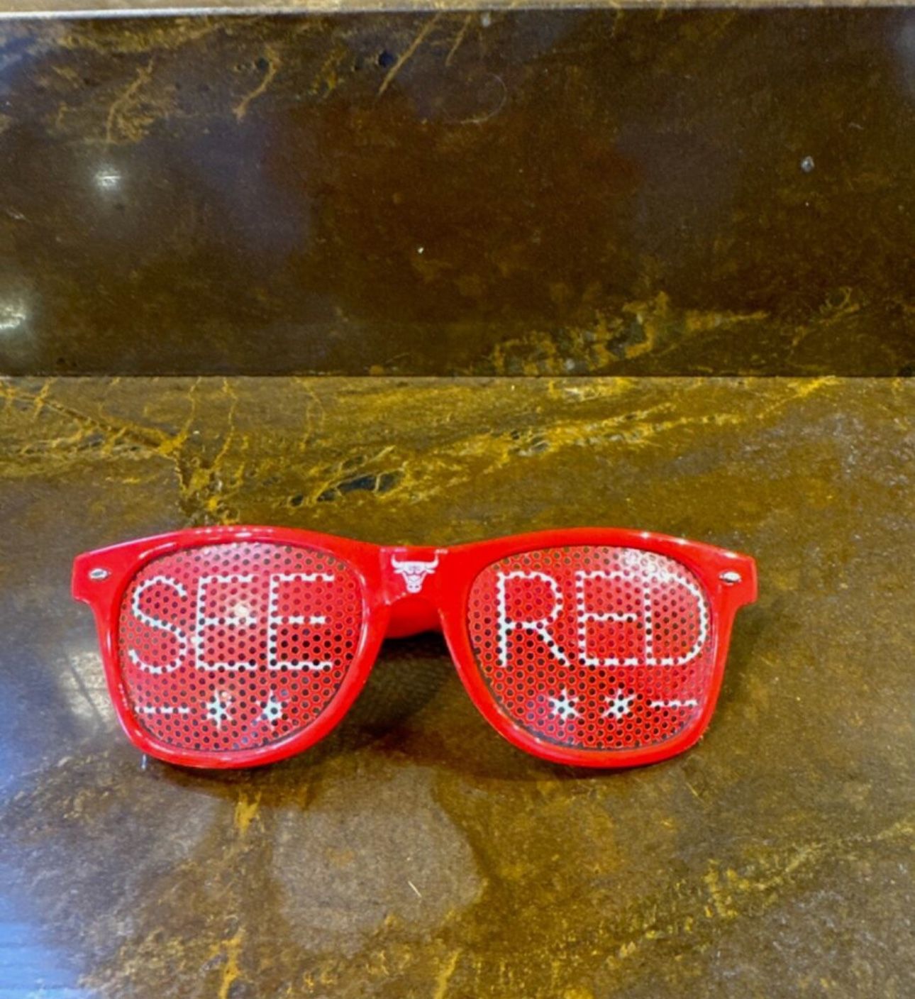Preowned Promo Chicago Bulls basketball “SEE RED” sunglasses