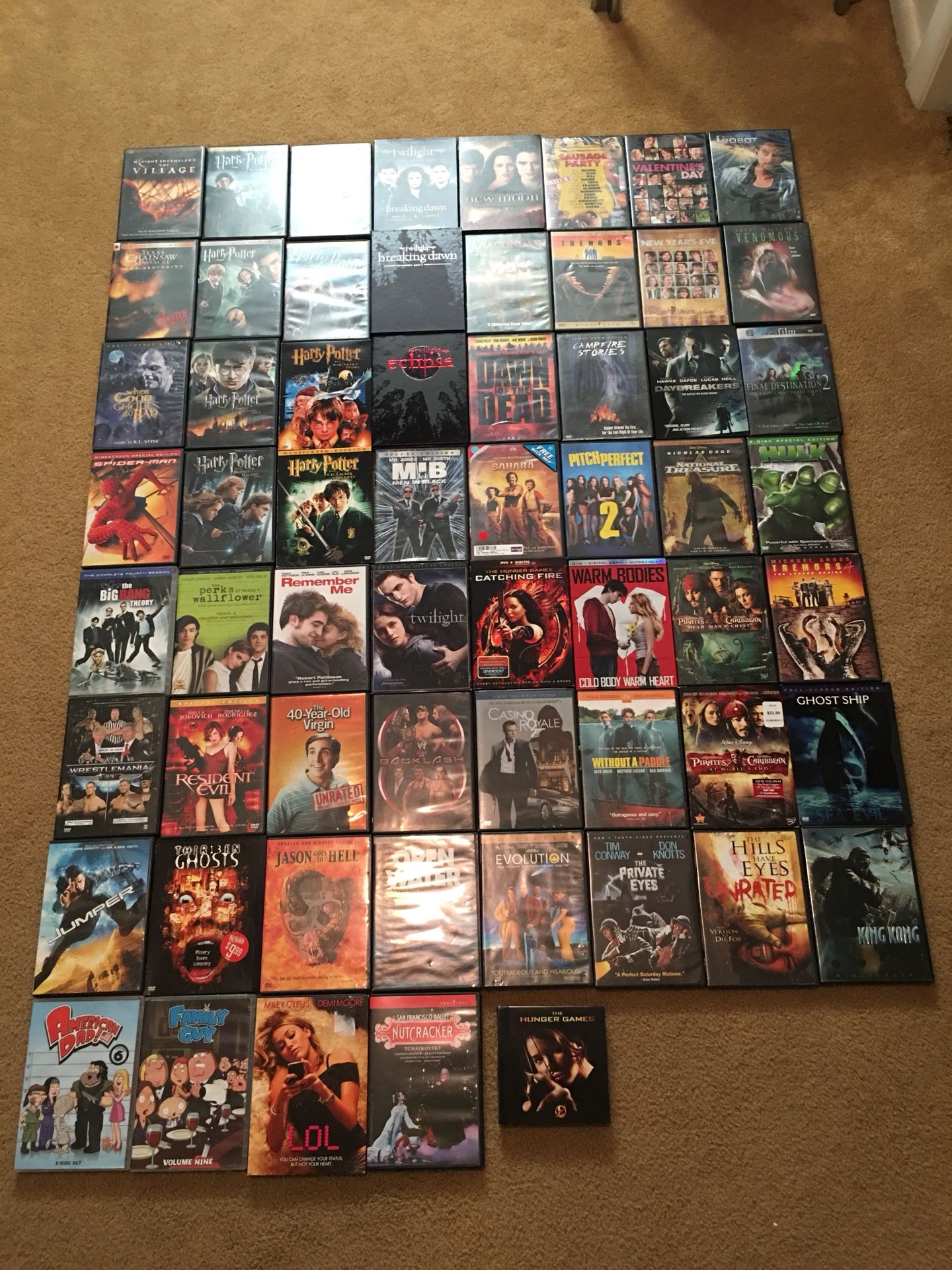 61 DVD Movies $1.00 each or $20 for all.