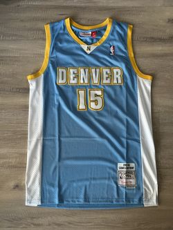 Carmelo Anthony Denver Nuggets #15 Baby Blue Basketball Jersey