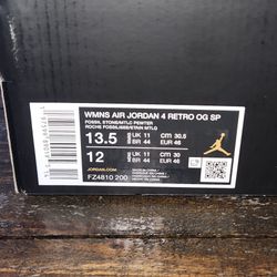 Jordan 4 Retro Og Sp 12M