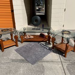 Tables Set $119 For All 🍀🎁🎈🍀 Coffee Table, Side Table, Glass Table, Wood Table, Central Table, Living Room Furniture, Home And Office Item 