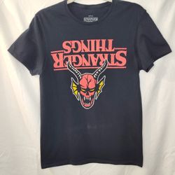 Netflix Stranger Things Upside Down Red Hellfire Logo Adult T-Shirt - Small