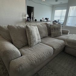 Tan/Sand Nebraska Funiture Sectional Couch