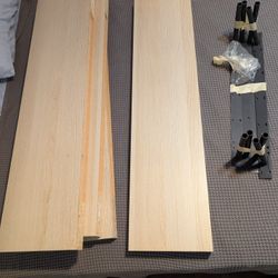 Set Of 4 Floating Shelves (IKEA Lack White Oak)