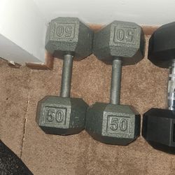 50 Pound Champion Barbell Dumbbell Set