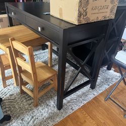 Set Of 2 - Modern Desk & Bookshelf 